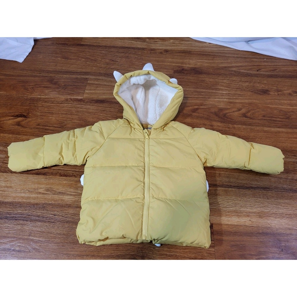 PureBorn Pure Born Yellow Size 3T Puffer Jacket  Woodland Natural Whimsical